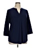 Anne Klein Blue 3/4 Sleeve Blouse Size 1X - photo 1