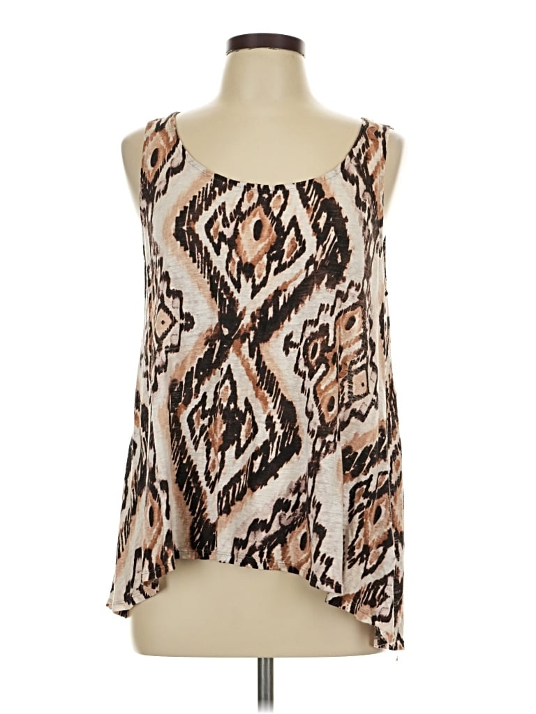 Pre-owned Jjill Sleeveless Blouse In Tan