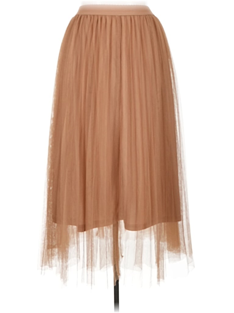Pre-owned Unbranded Casual Skirt In Tan