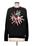 INC International Concepts 100% Cotton Graphic Black Pullover Sweater Size M - photo 1