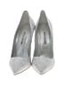 Manolo Blahnik Metallic Silver Glitter Pumps Size EU 39 1/2 - photo 2