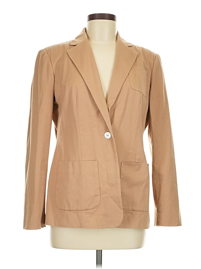 Pre-owned Bloomingdale's Blazer Jacket In Tan