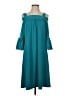 Susan Graver Solid Teal Casual Dress Size XS - photo 1