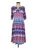 Chico's Print Blue Casual Dress Size XS (00) - photo 1