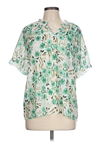 Allegra K Short Sleeve Blouse (view 1)