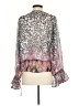 Analili 100% Polyester Silver 3/4 Sleeve Blouse Size S - photo 2