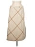 Parallel Argyle Tan Ivory Casual Skirt Size 8 - photo 1