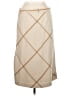 Parallel Argyle Tan Ivory Casual Skirt Size 8 - photo 2