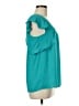 Meadow Rue 100% Polyester Teal Short Sleeve Blouse Size 6 - photo 4