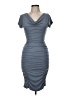 Venus Solid Gray Cocktail Dress Size M (estimated) - photo 1
