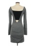 Express Solid Gray Casual Dress Size S - photo 2
