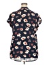 Pleione 100% Polyester Floral Blue Short Sleeve Blouse Size XXL - photo 2
