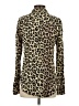 Alexander Jordan 100% Rayon Animal Print Brown Long Sleeve Blouse Size S - photo 2