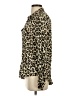 Alexander Jordan 100% Rayon Animal Print Brown Long Sleeve Blouse Size S - photo 5