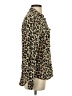 Alexander Jordan 100% Rayon Animal Print Brown Long Sleeve Blouse Size S - photo 4