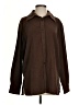 Denim & Co Brown Long Sleeve Blouse Size S - photo 1