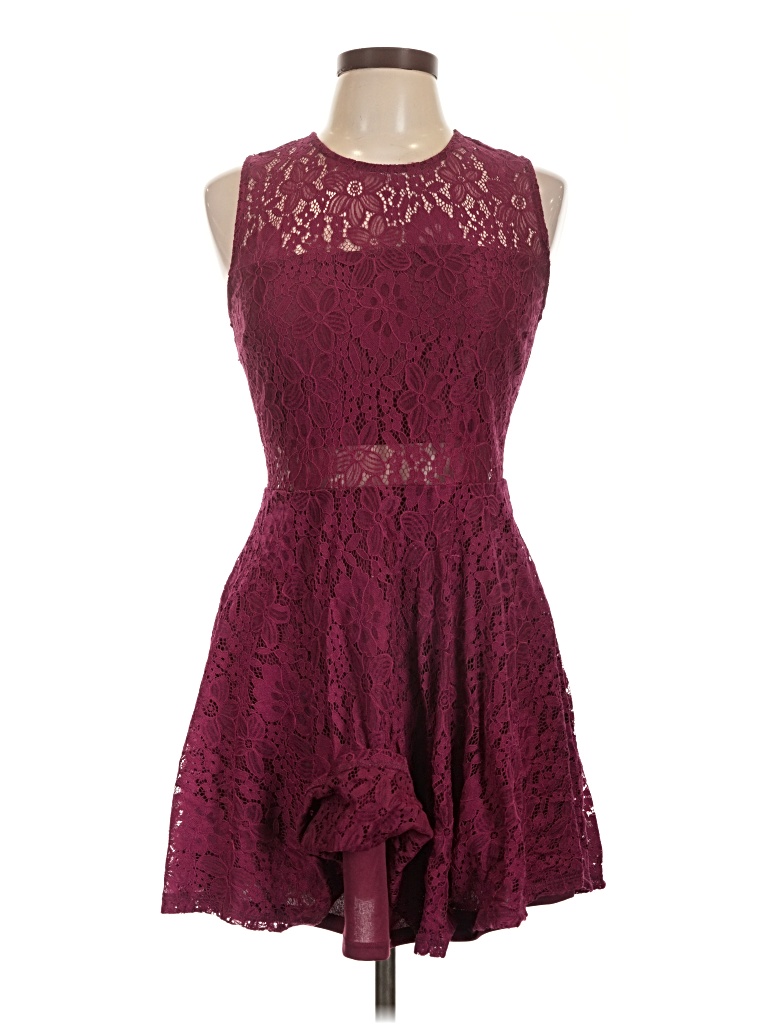 Pre-owned Lulus Cocktail Dress In Burgundy