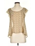 eunishop 100% Polyester Yellow Short Sleeve Blouse Size S - photo 1