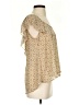 eunishop 100% Polyester Yellow Short Sleeve Blouse Size S - photo 4