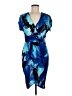 Lily Print Blue Cocktail Dress Size M - photo 1