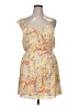 A. Byer 100% Polyester Floral Yellow Cocktail Dress Size XL - photo 1
