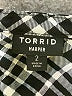 Torrid 100% Polyester Plaid Black 3/4 Sleeve Blouse Size 2X Plus (2) - photo 7