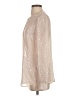 W by Worth Metallic Ivory Long Sleeve Silk Top Size P (petite) - photo 5