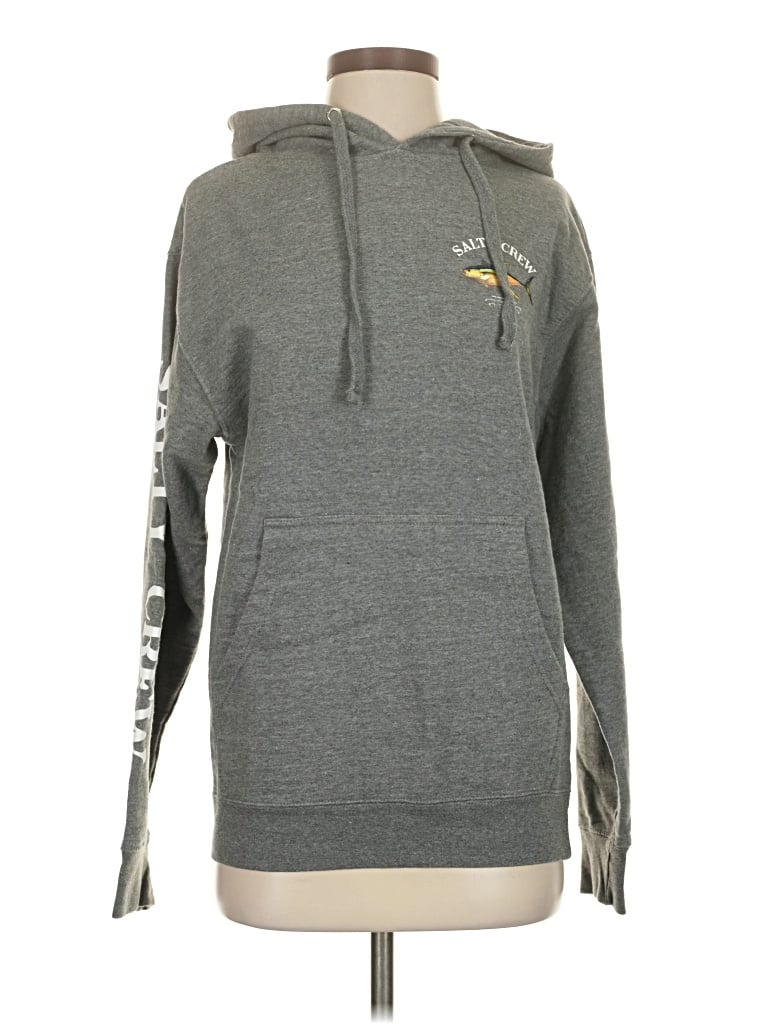 Pre-owned Salty Crew Pullover Hoodie In Gray