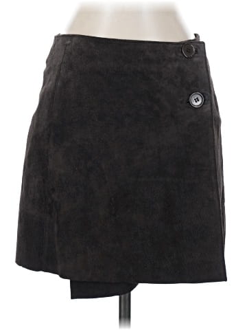 Aqua Leather Skirt (view 1)