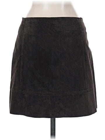 Aqua Leather Skirt (view 2)