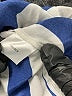 Tucker 100% Silk Stripes Blue Short Sleeve Silk Top Size S - photo 8