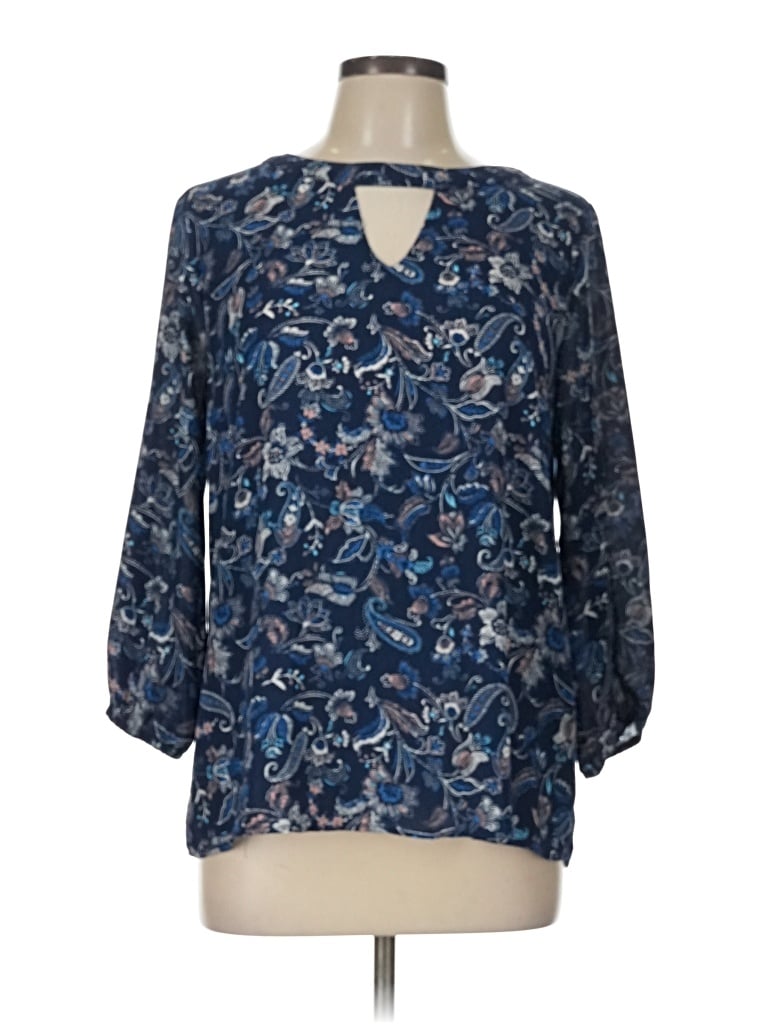 Pre-owned Papermoon 3/4 Sleeve Blouse In Blue