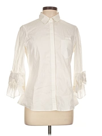 Anne Fontaine 3/4 Sleeve Button-Down Shirt (view 1)