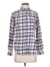 Isabella Sinclair 100% Cotton Plaid Blue Long Sleeve Button-Down Shirt Size XS - photo 1