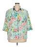 Allison Daley 100% Polyester Tropical Teal 3/4 Sleeve Blouse Size 18 - photo 1