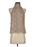 Intermix 100% Silk Tan Sleeveless Silk Top Size P (petite) - photo 1