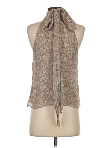 Intermix Sleeveless Silk Top (view 2)