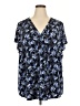 Lane Bryant Blue Short Sleeve Blouse Size 26 - 28 Plus - photo 1