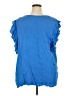 Torrid 100% Rayon Blue Short Sleeve Blouse Size 4X Plus (4) - photo 2