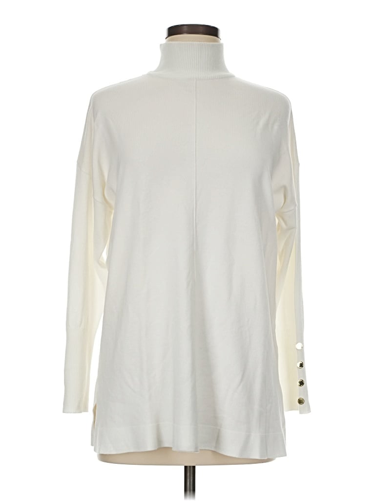 Pre-owned Anne Klein Turtleneck Sweater In Ivory