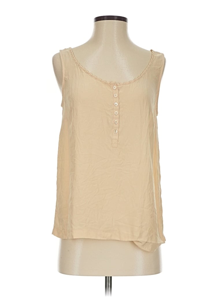 Pre-owned Jcrew Sleeveless Blouse In Tan