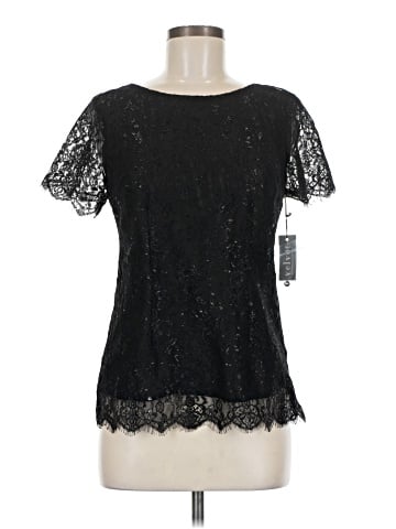 Velvet Short Sleeve Top (view 1)