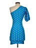 Zara Polka Dots Blue Cocktail Dress Size S - photo 2