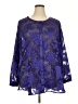 Solange 100% Polyester Purple 3/4 Sleeve Blouse Size 22 - photo 1