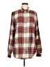 Old Navy 100% Cotton Plaid Ivory Long Sleeve Button-Down Shirt Size L (tall) - photo 1