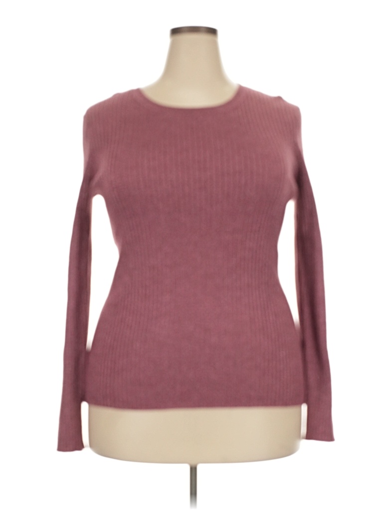 Pre-owned Nine West Pullover Sweater In Burgundy