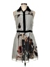Hunter Dixon 100% Polyester Graphic Gray Casual Dress Size 6 - photo 1
