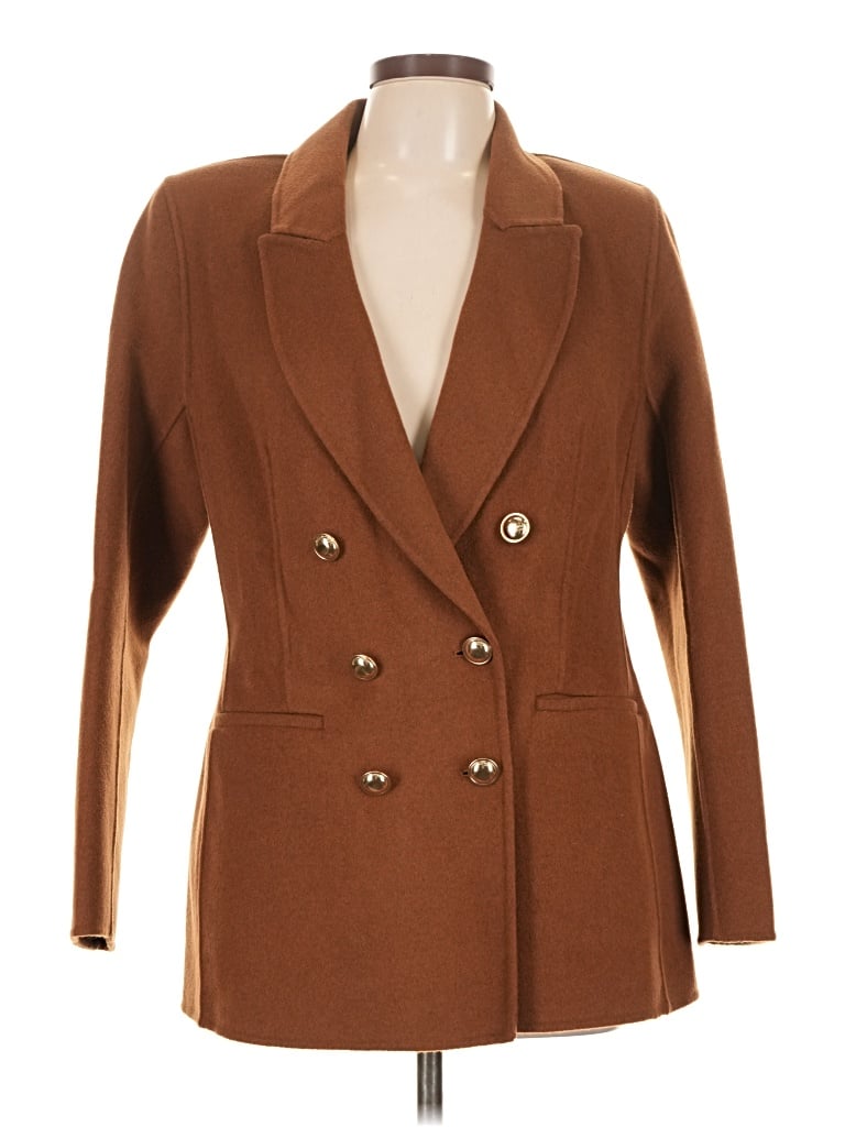 Express Wool Coat In Brown