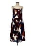 Ann Taylor LOFT 100% Rayon Print Brown Casual Dress Size 8 - photo 1