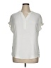 Assorted Brands Ivory Short Sleeve Blouse Size XL - photo 1